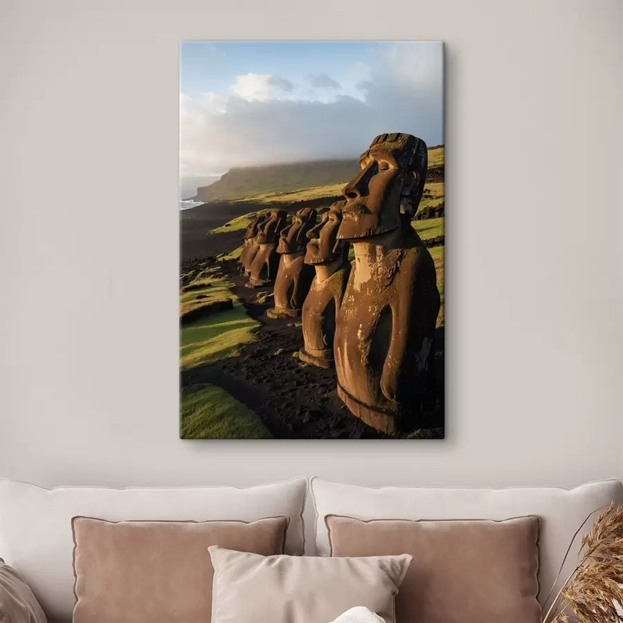 Tablouri Frunze verzi texturate în macro cu lumină moale s44899