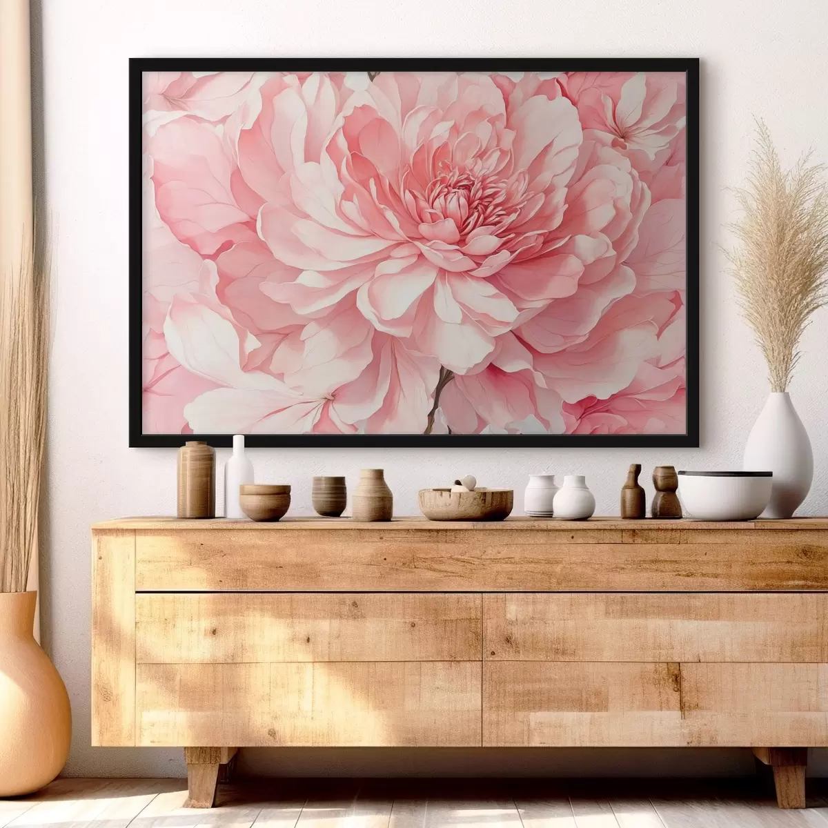 Poster Bujor roz aproape cu iluminare moale f44891