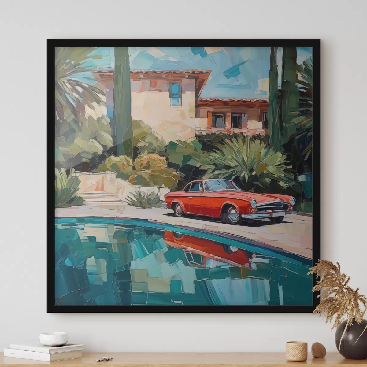 Poster Mașină în apropierea vilei f44822