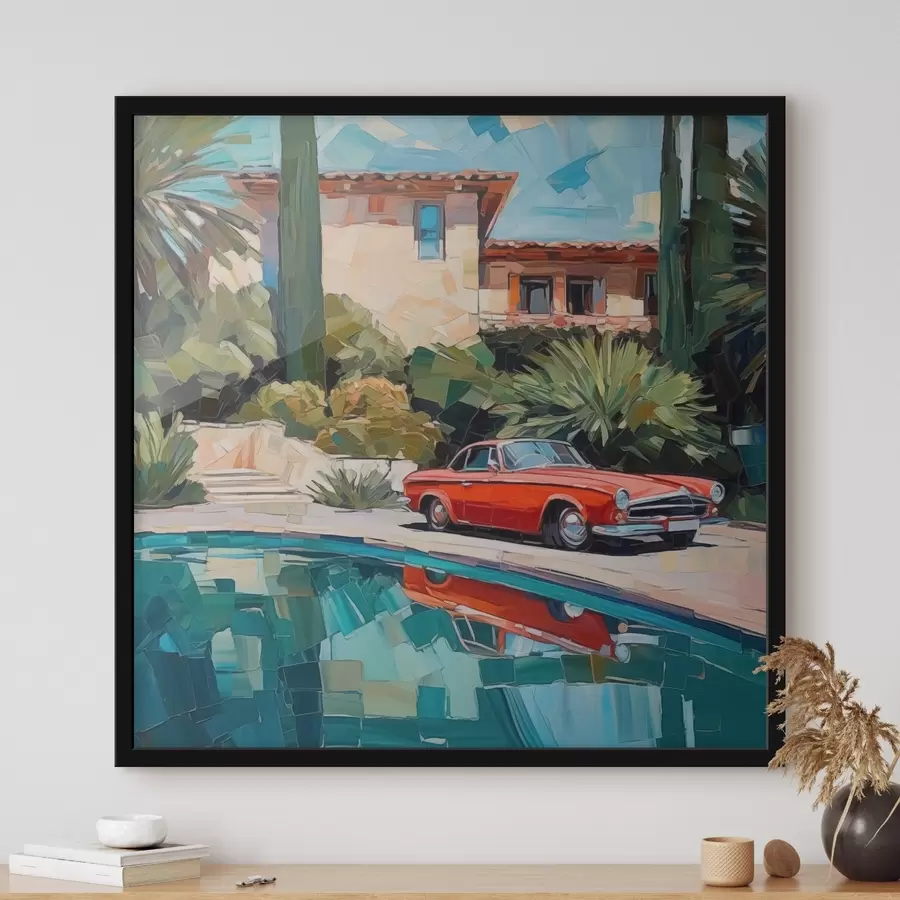 fototapet Mașină în apropierea vilei f44822