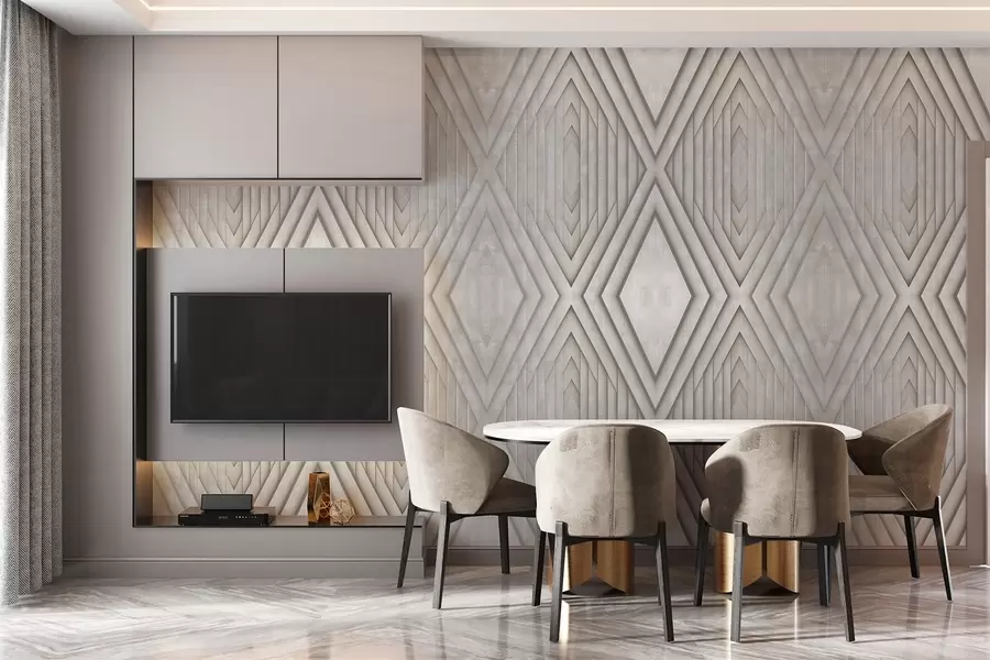 fototapet imitație de panouri din lemn în culori bej w04168