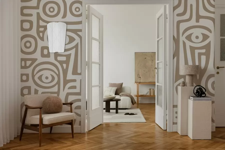 fototapet Detalii faciale stilizate w04186v2