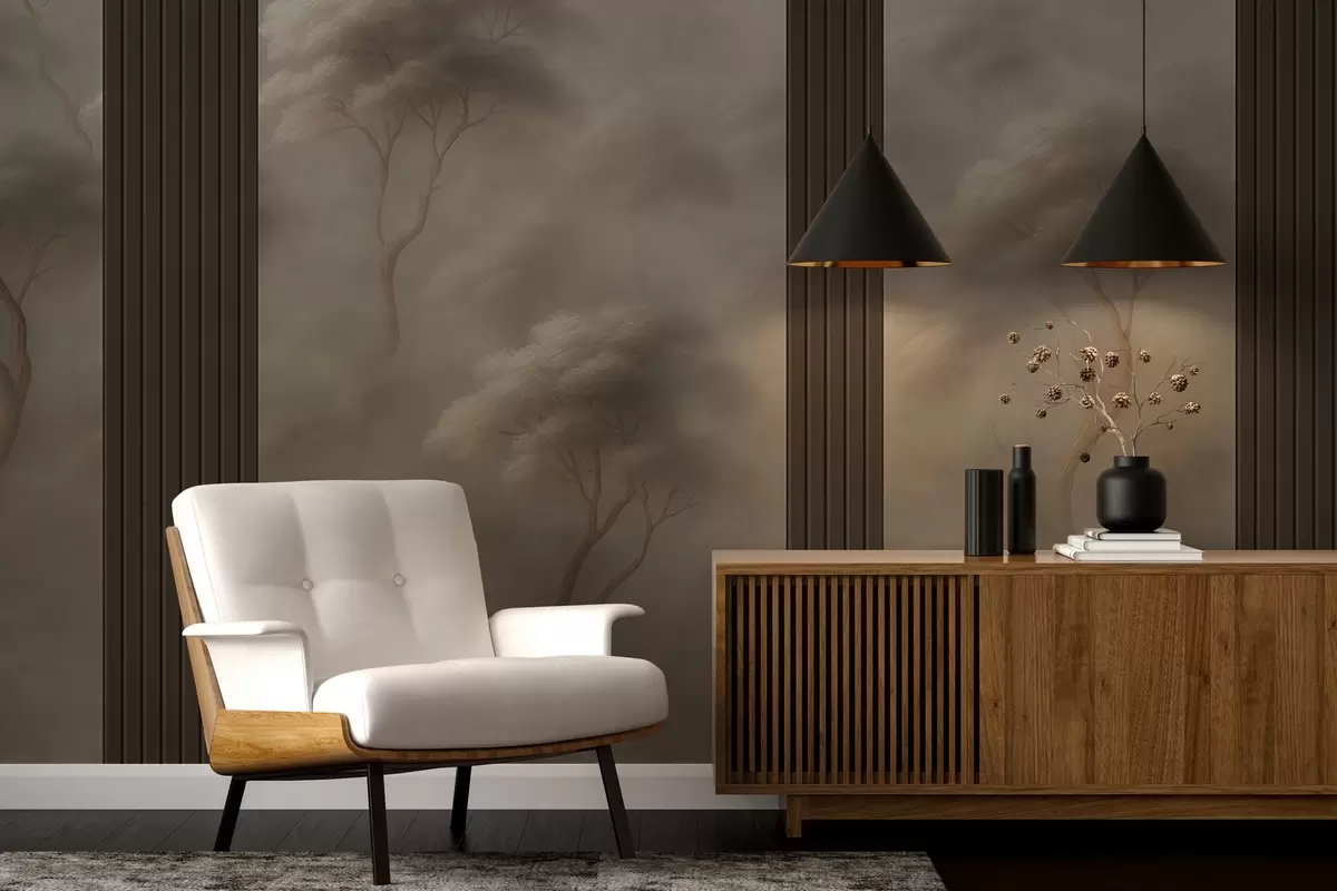 fototapet Pădurea se întâlnește cu panoul de artă w04187