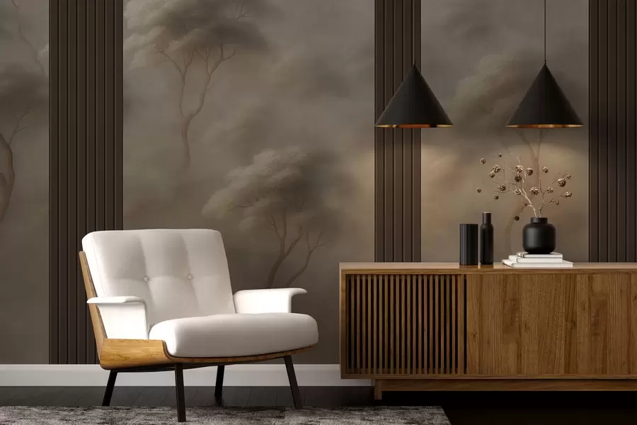 fototapet Pădurea se întâlnește cu panoul de artă w04187