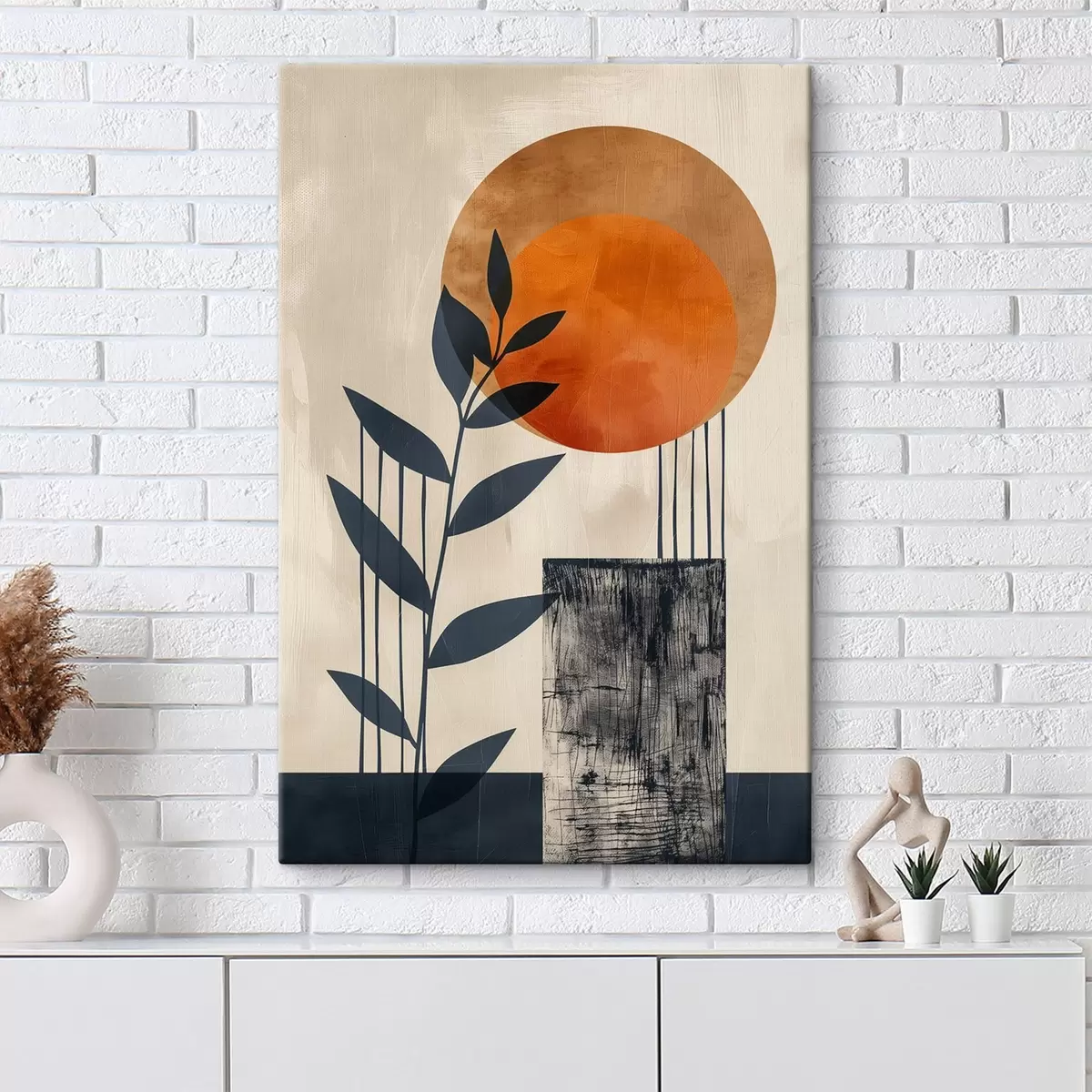 Tablouri Soare și frunze s44961