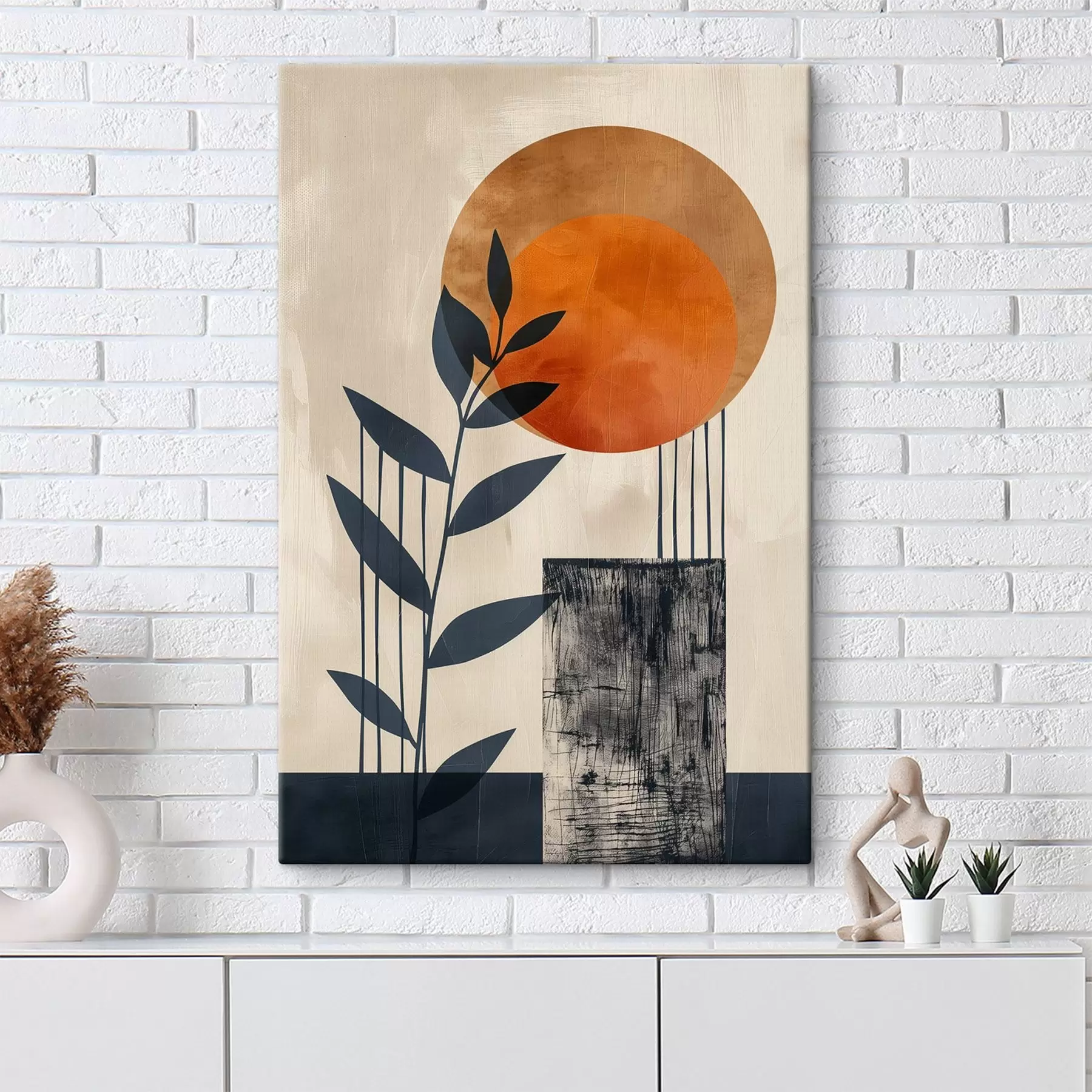 Tablouri Soare și frunze s44961