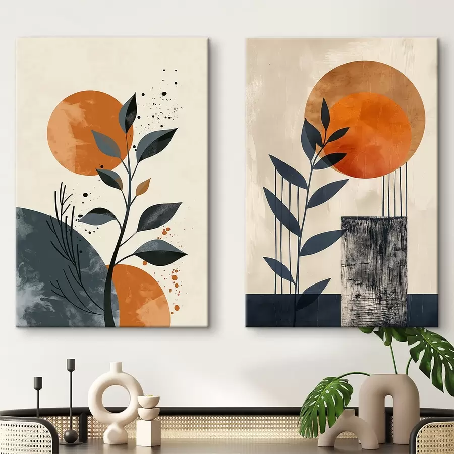 Tablouri Frunze la apus de soare m00469