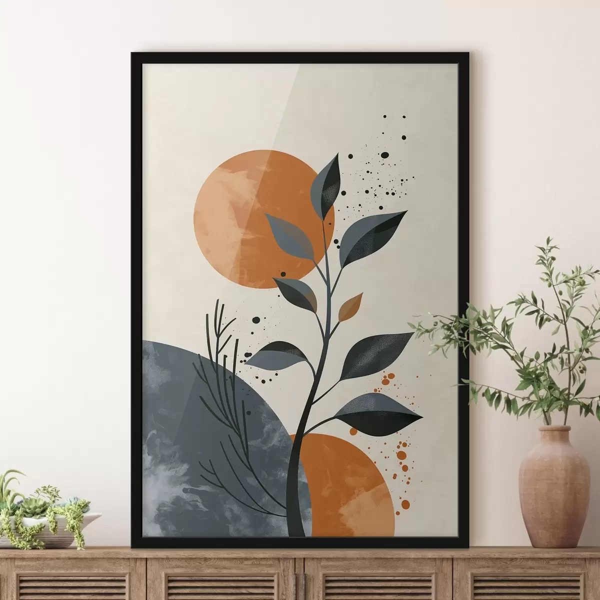 Poster Soare și frunze f44959