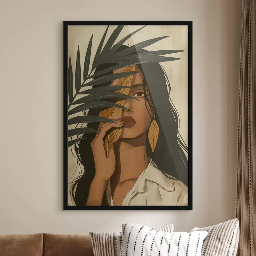 fototapet Față ascunsă în spatele frunzelor f44960