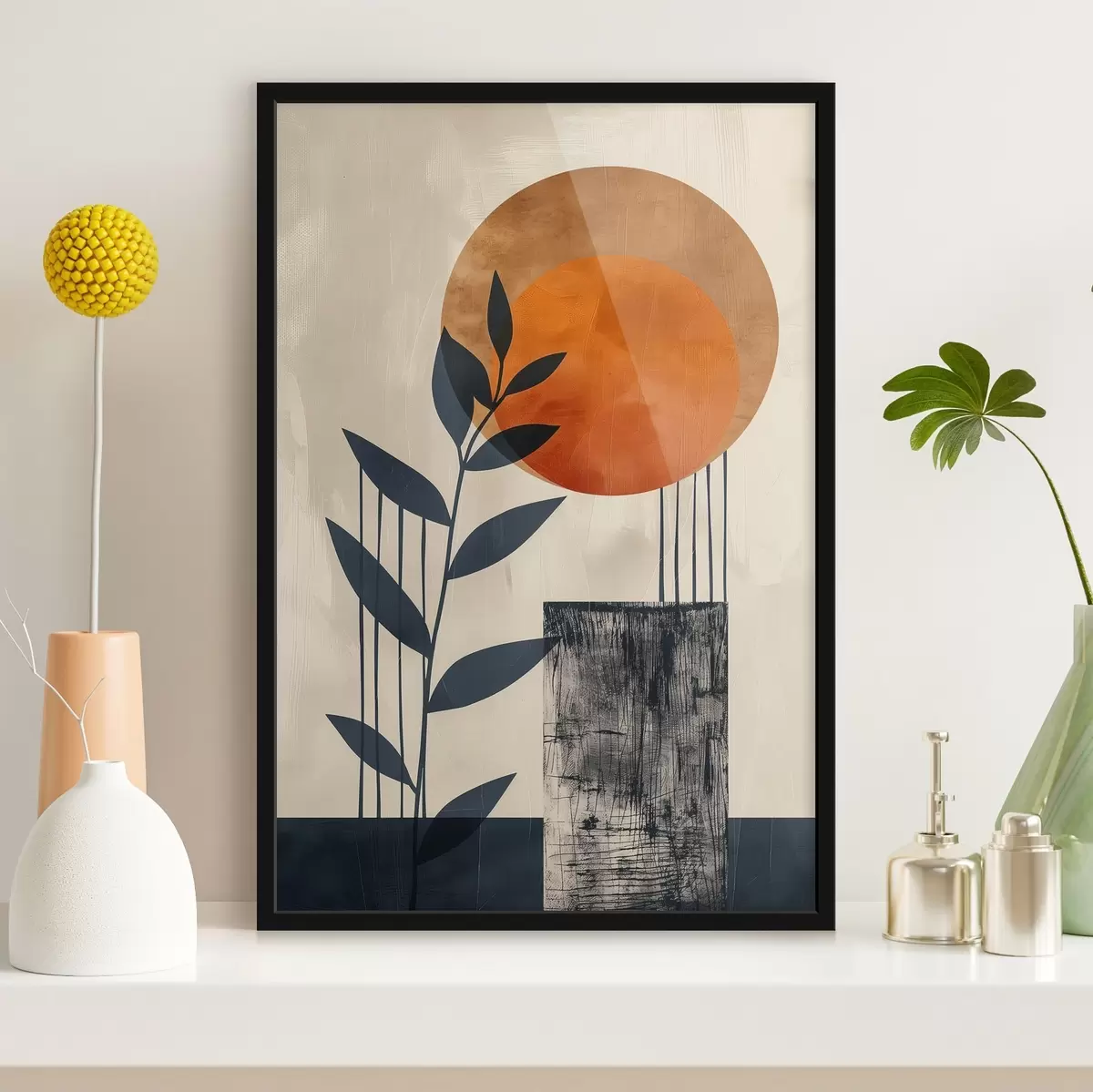 Poster Soare și frunze f44961