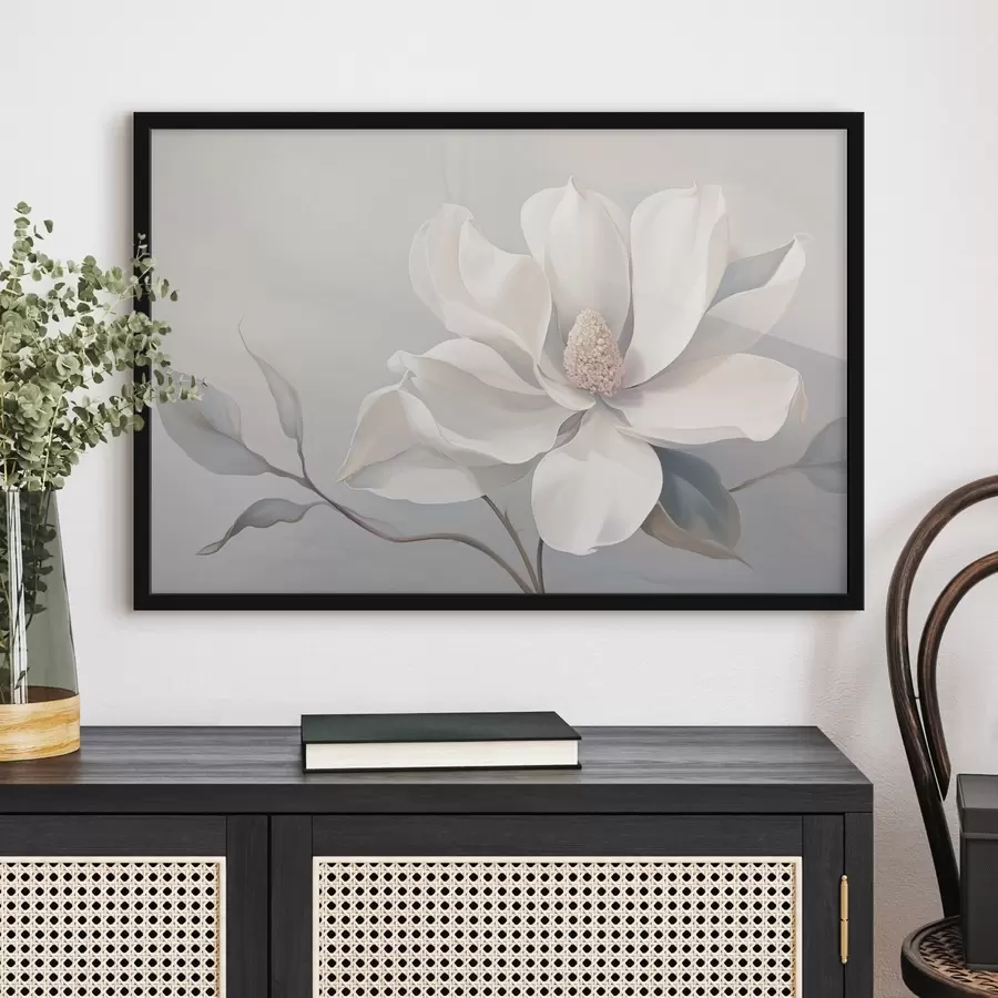 fototapet Floare albă înfloritoare în nuanțe pastelate f44839