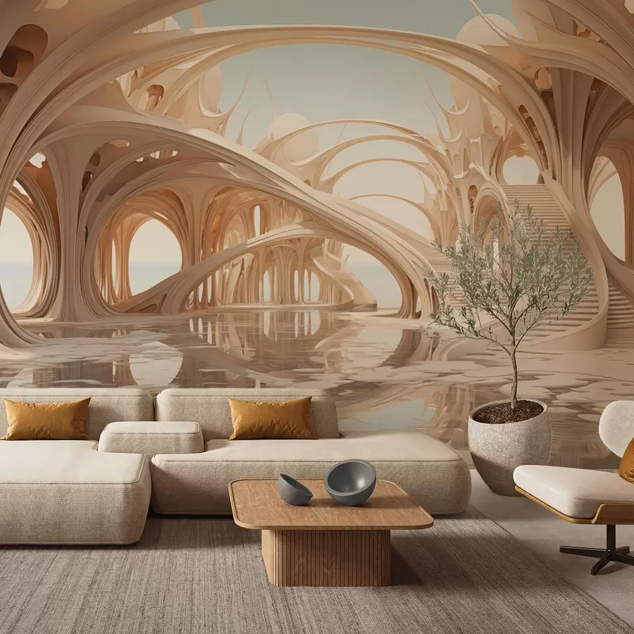 fototapet Arhitectură fantastică cu arcuri deasupra apei w09241