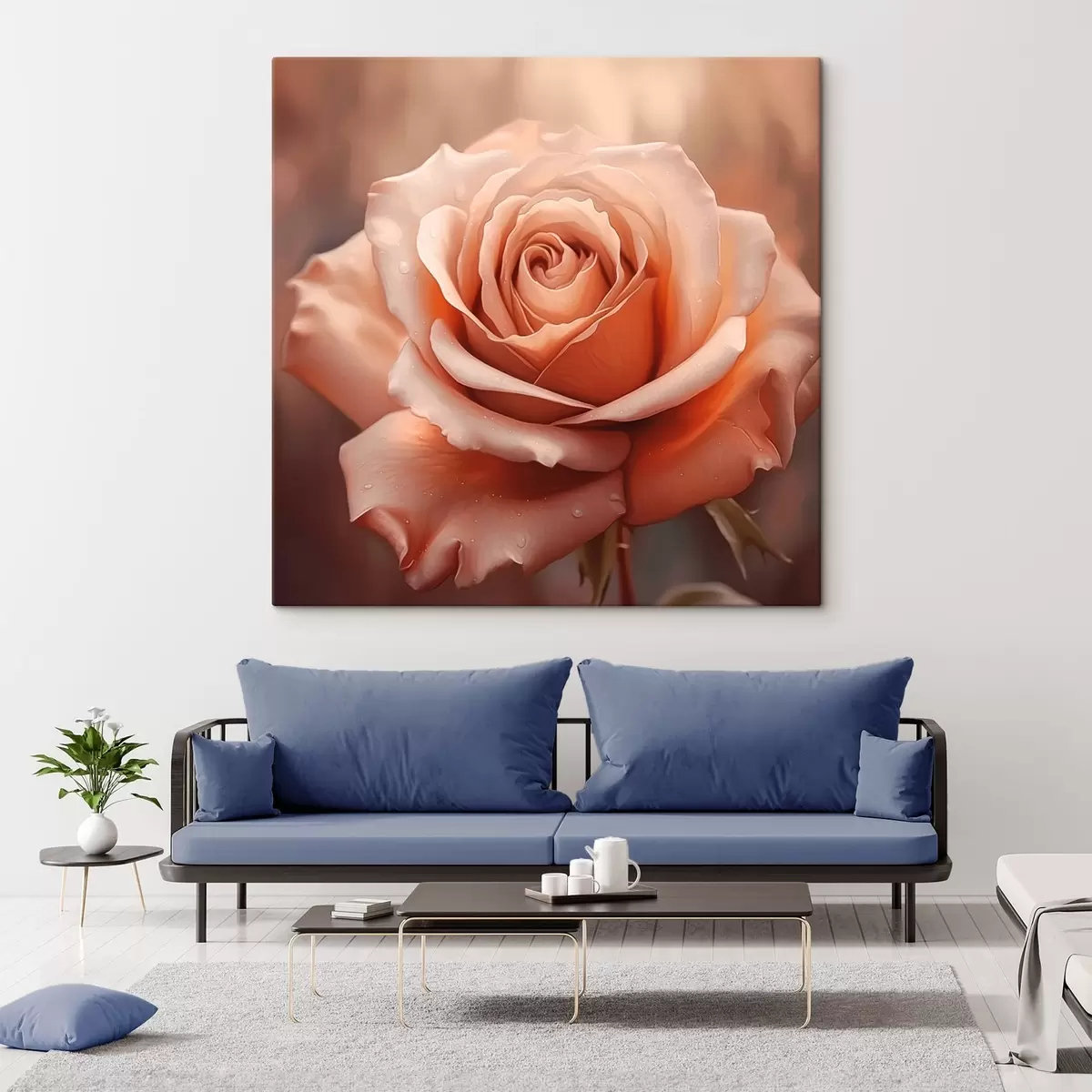 Tablouri Trandafir cu picături de rouă s44991