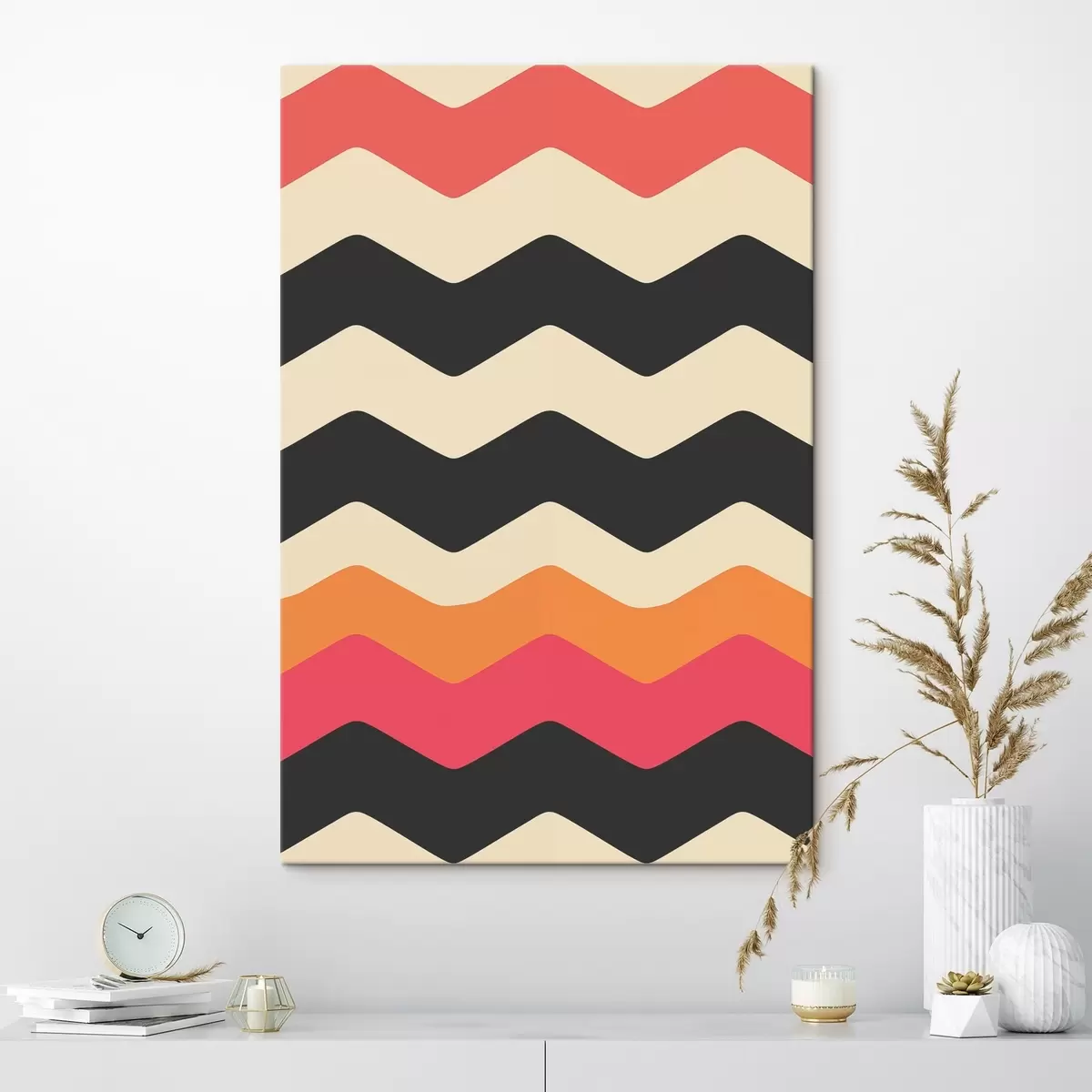 Tablouri Model geometric cu dungi ondulate s45004