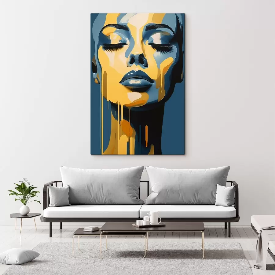 Tablouri Portret de femeie cu ochii închiși s45006