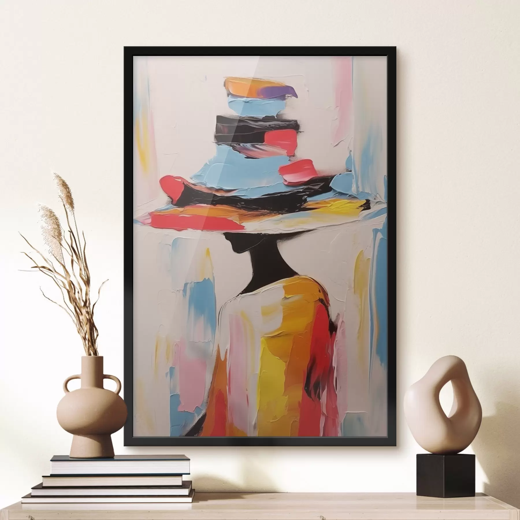 Tablouri Femeie cu o pălărie largă f44994