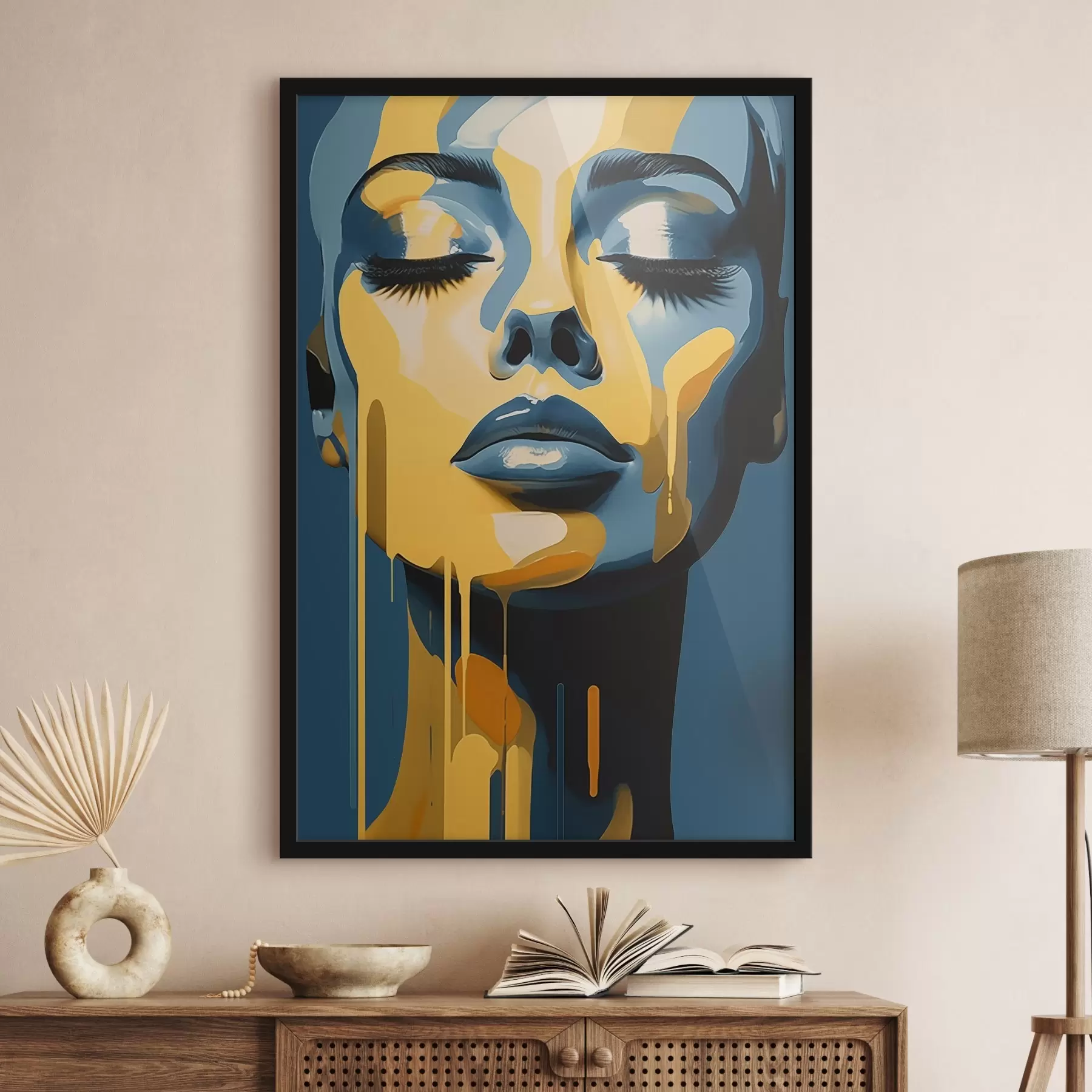 fototapet Portret de femeie cu ochii închiși f45006