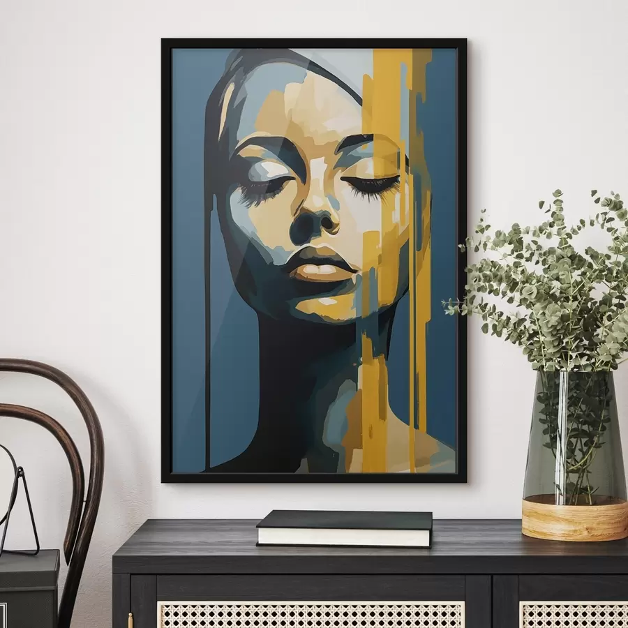 fototapet Portret de femeie cu ochii închiși f45007