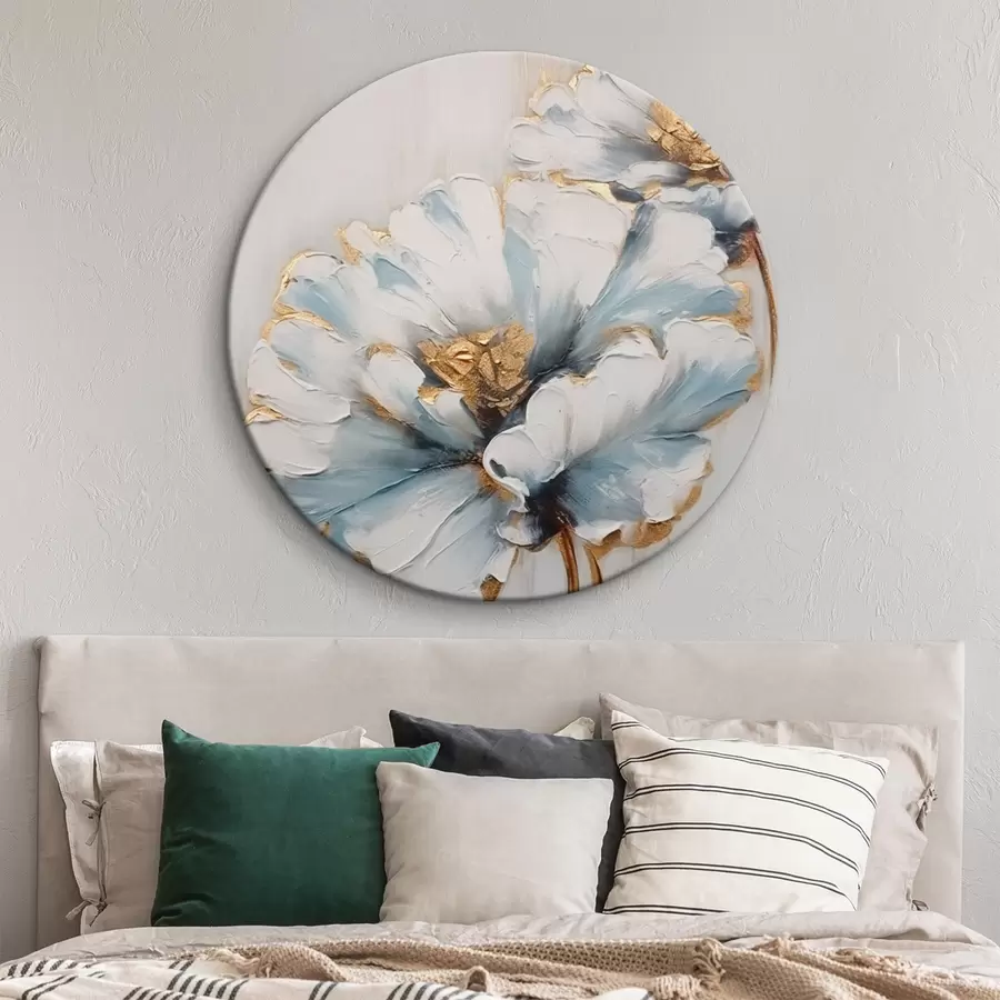 Tablouri Flori albastre și albe r44989