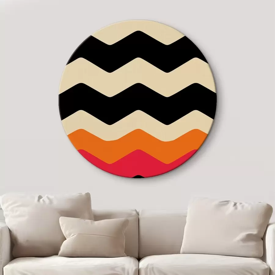 Tablouri Model geometric cu dungi ondulate r45004