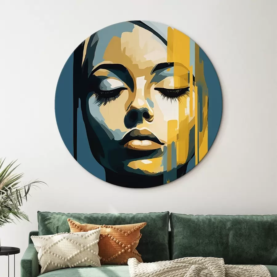 Tablouri Portret de femeie cu ochii închiși r45007