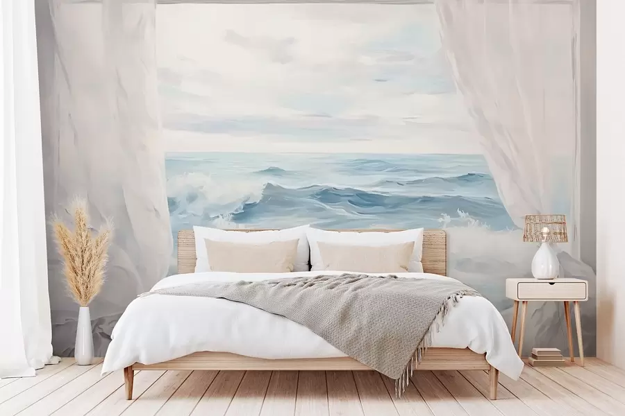 fototapet Vedere de la fereastră la mare w04230