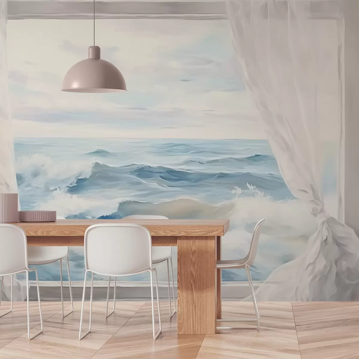 fototapet Vedere de la fereastră la mare w04230