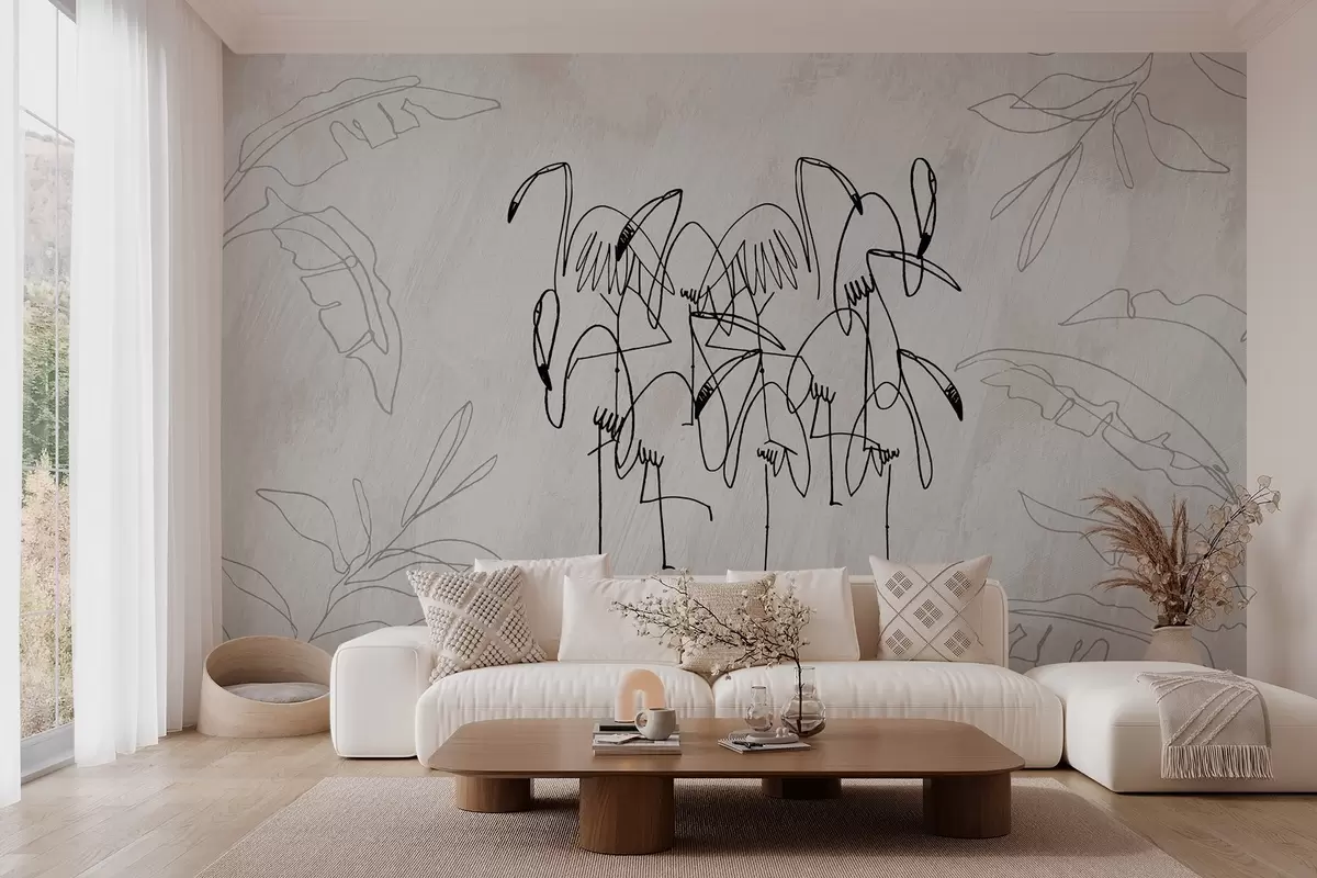 fototapet Flamingo w04233