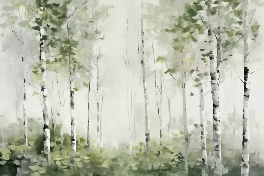 fototapet Pictura de imitație a pădurii de foioase w04234