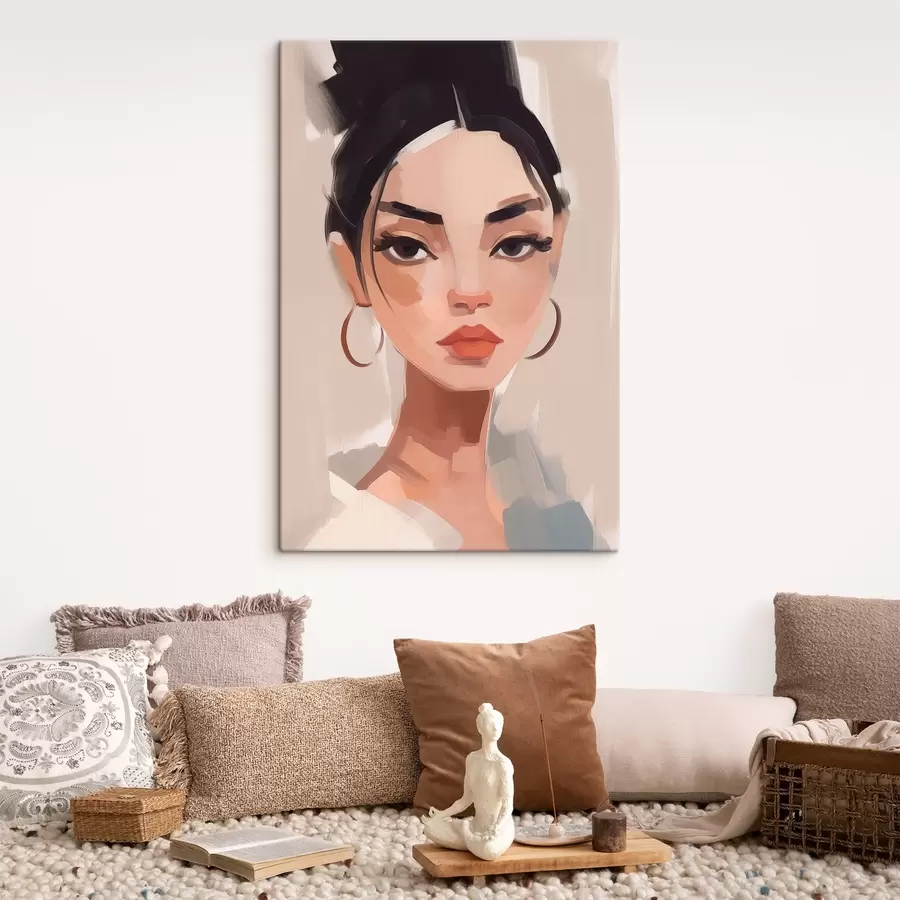 Tablouri Fată cu păr negru s45013