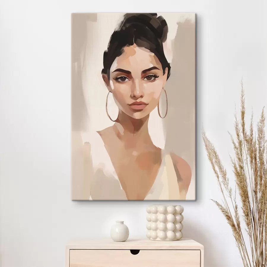 Tablouri Portret de fată imitație de pictură s45014