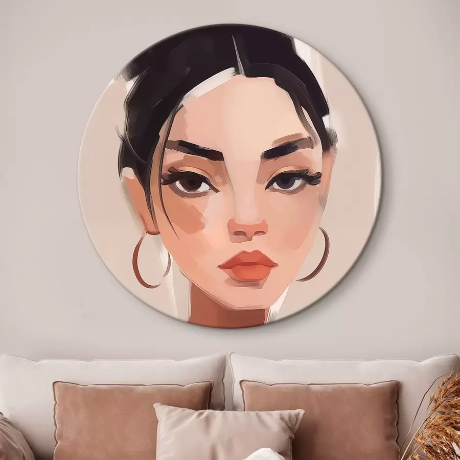 Tablouri Fată cu păr negru r45013