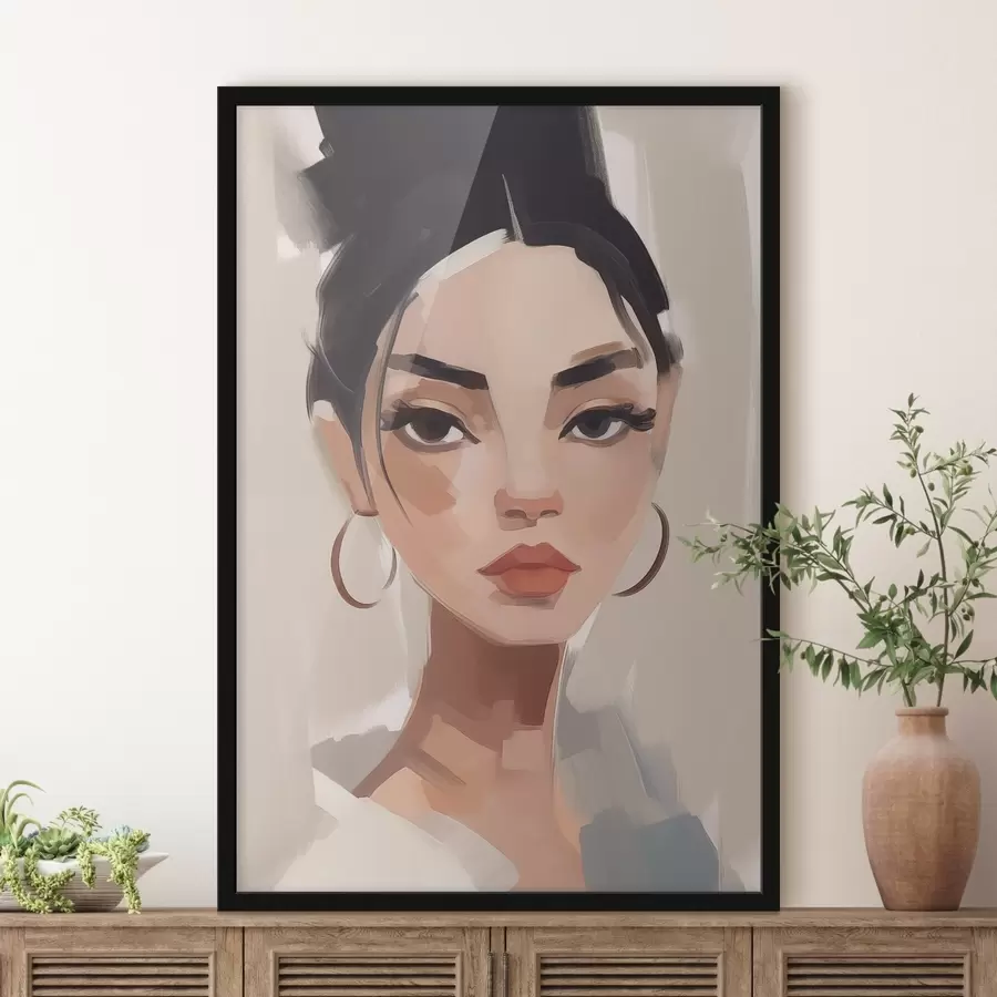 fototapet Fată cu păr negru f45013