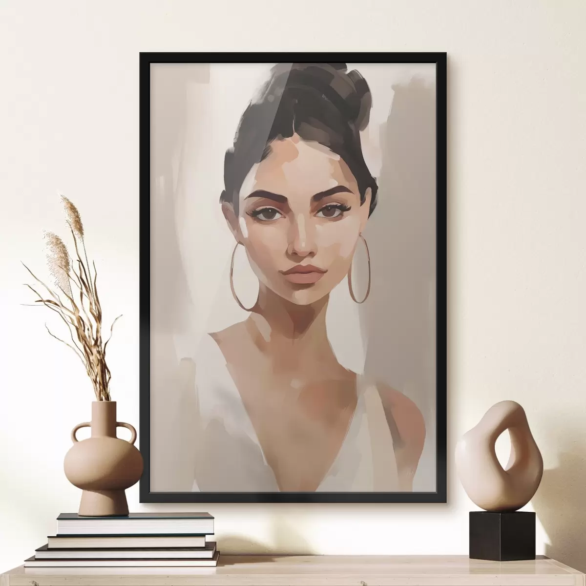 Poster Portret de fată imitație de pictură f45014