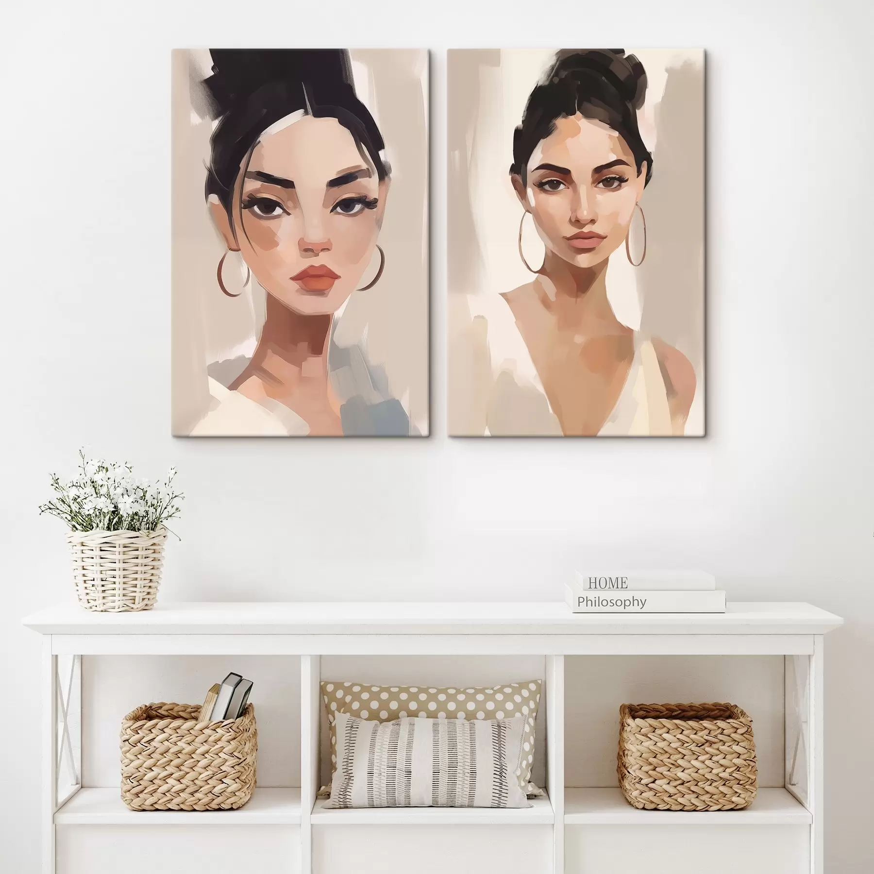 Tablouri Portret de fată imitație de pictură m00484