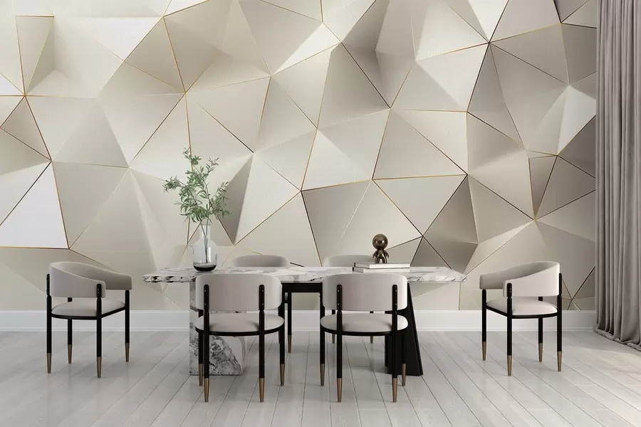 fototapet geometrie, abstracție, lumină, fațete, model, structură w04236