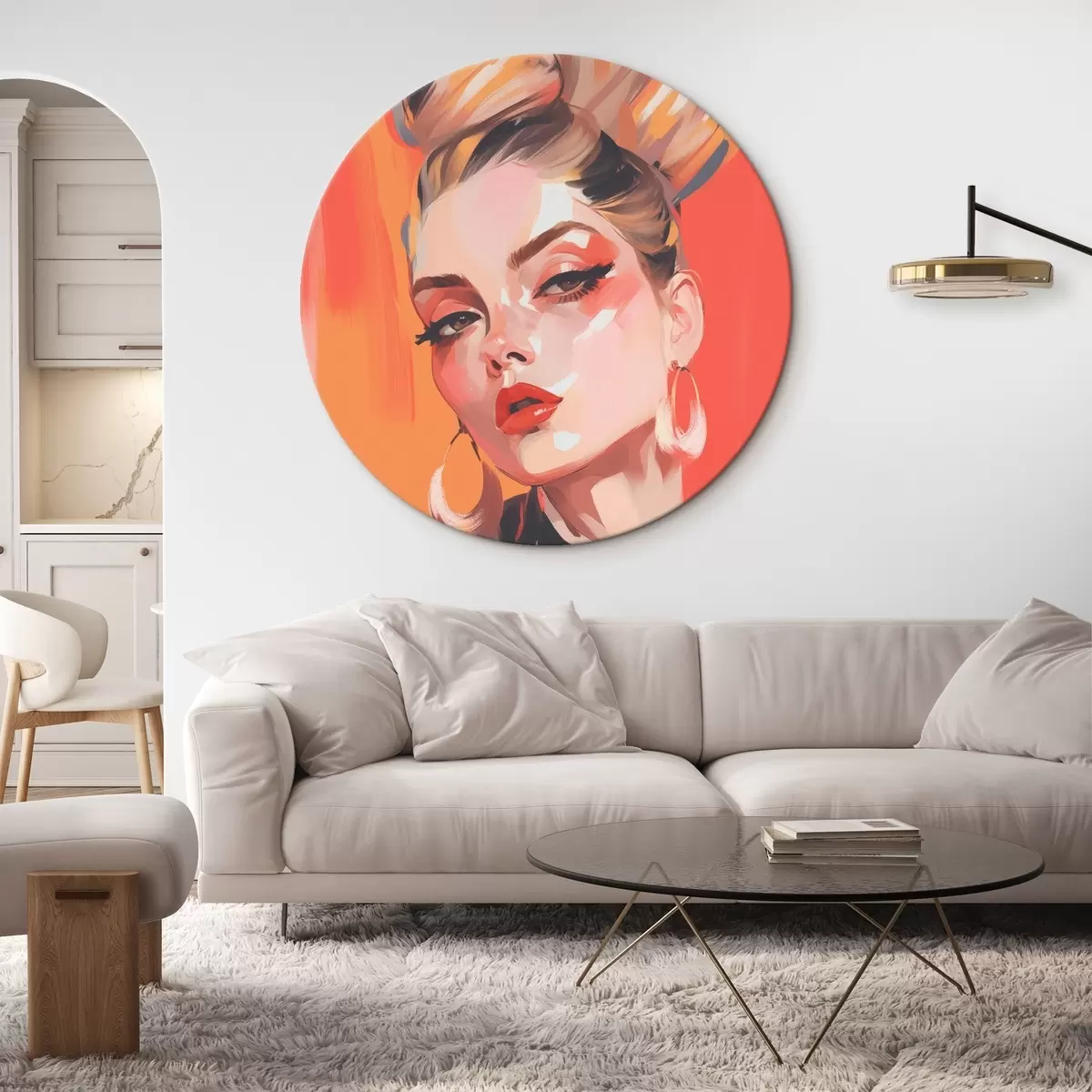 Picturi rotunde Femeie strălucitoare r45080