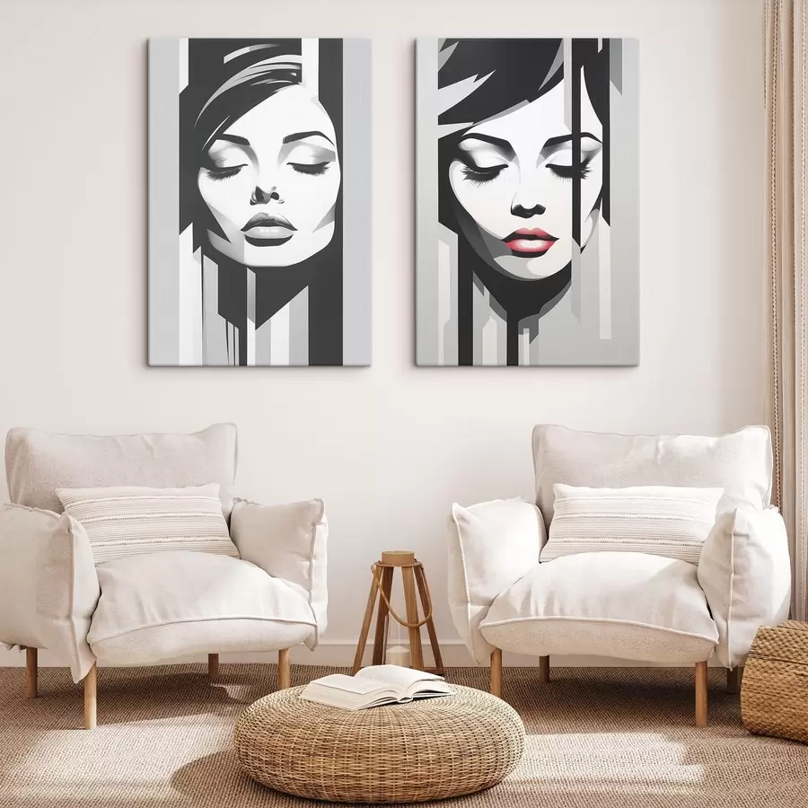 Tablouri Geometria fețelor femeilor m00496