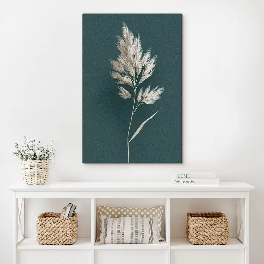 Tablouri plantă uscată, siluetă, organic, frunze, ierburi, neutru, simplu, textură s45092