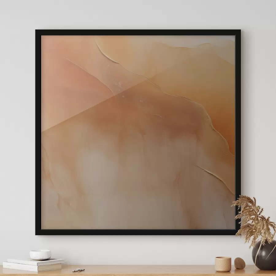 fototapet tonuri de pământ, straturi moi, minimal, stil acuarelă, mișcare abstractă, calm f45107