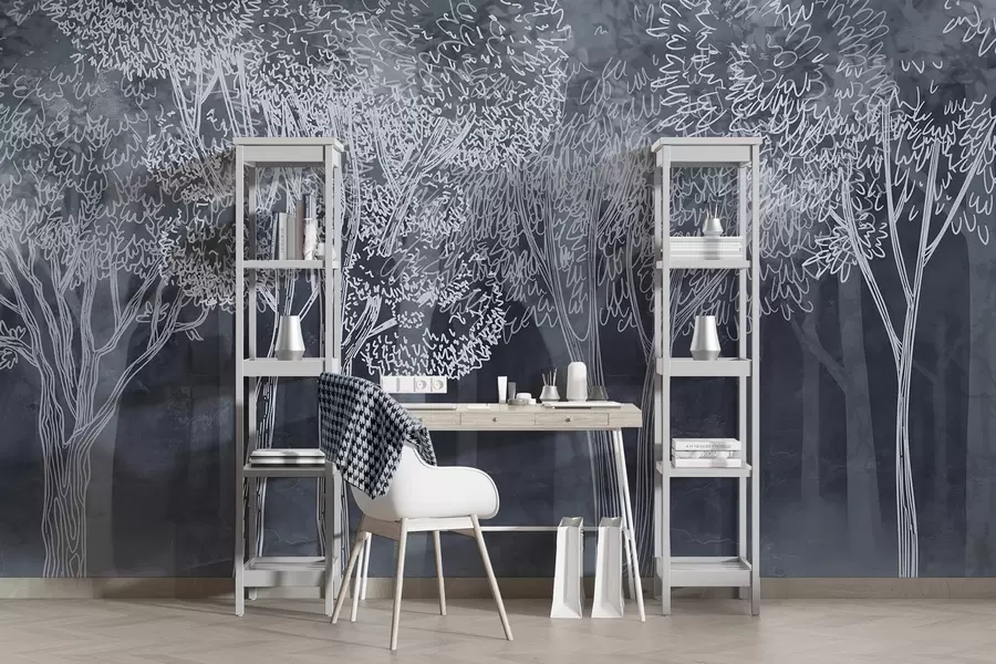 fototapet Copaci cu frunze luxuriante w04251v2