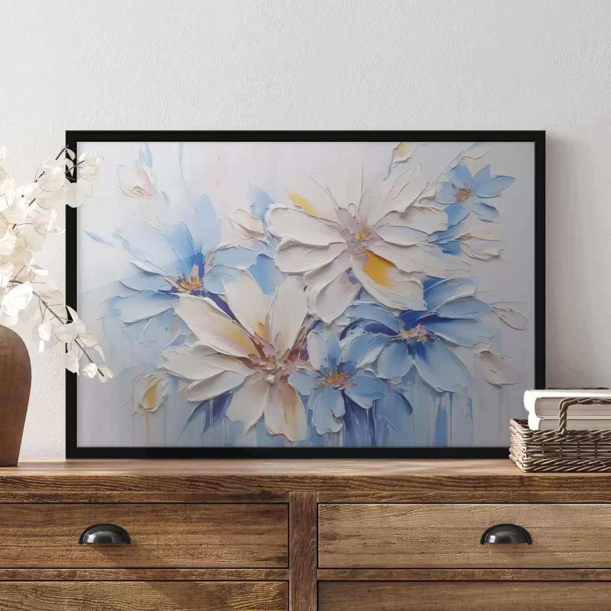 Poster Flori abstracte imitație brushstrokes f45115