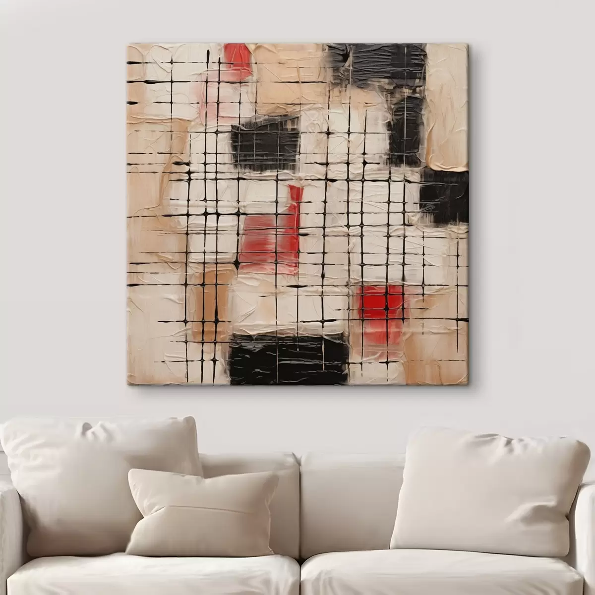 Tablouri Abstracție cu linii și imitație de tușe s45122