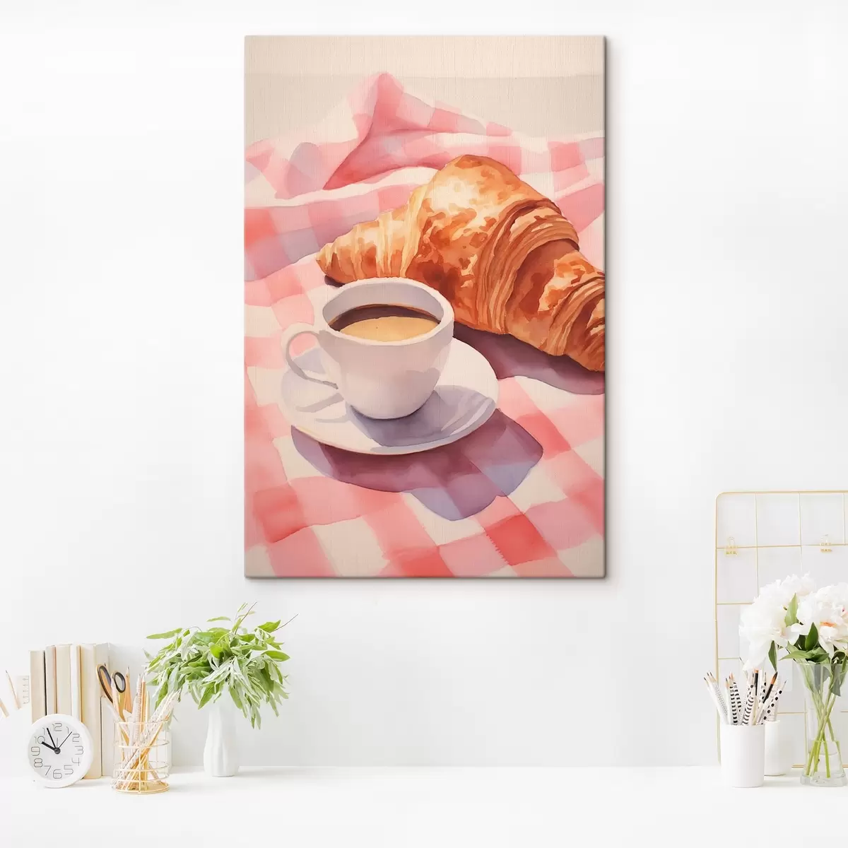 Tablouri Cafea cu croissant s45143
