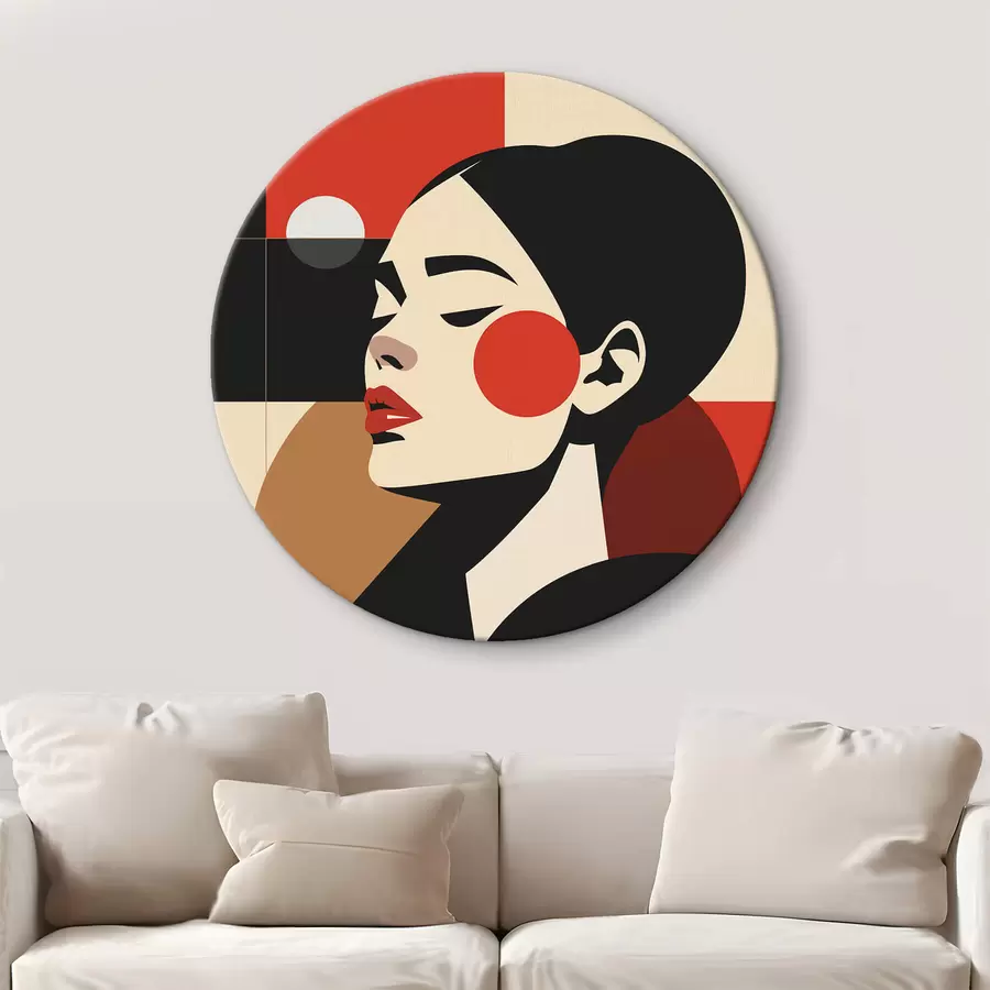 Tablouri Portret abstract al unei femei în stil Bauhaus r45165