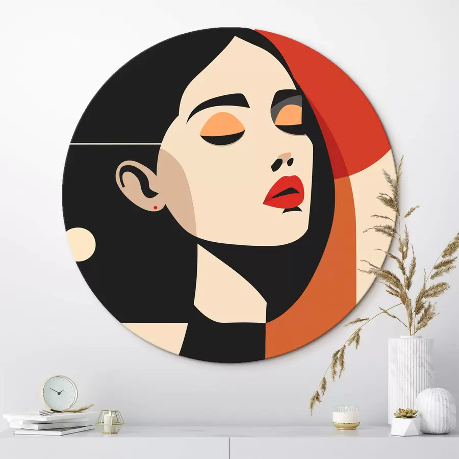 Tablouri Portret abstract al unei femei în stil Bauhaus r45166