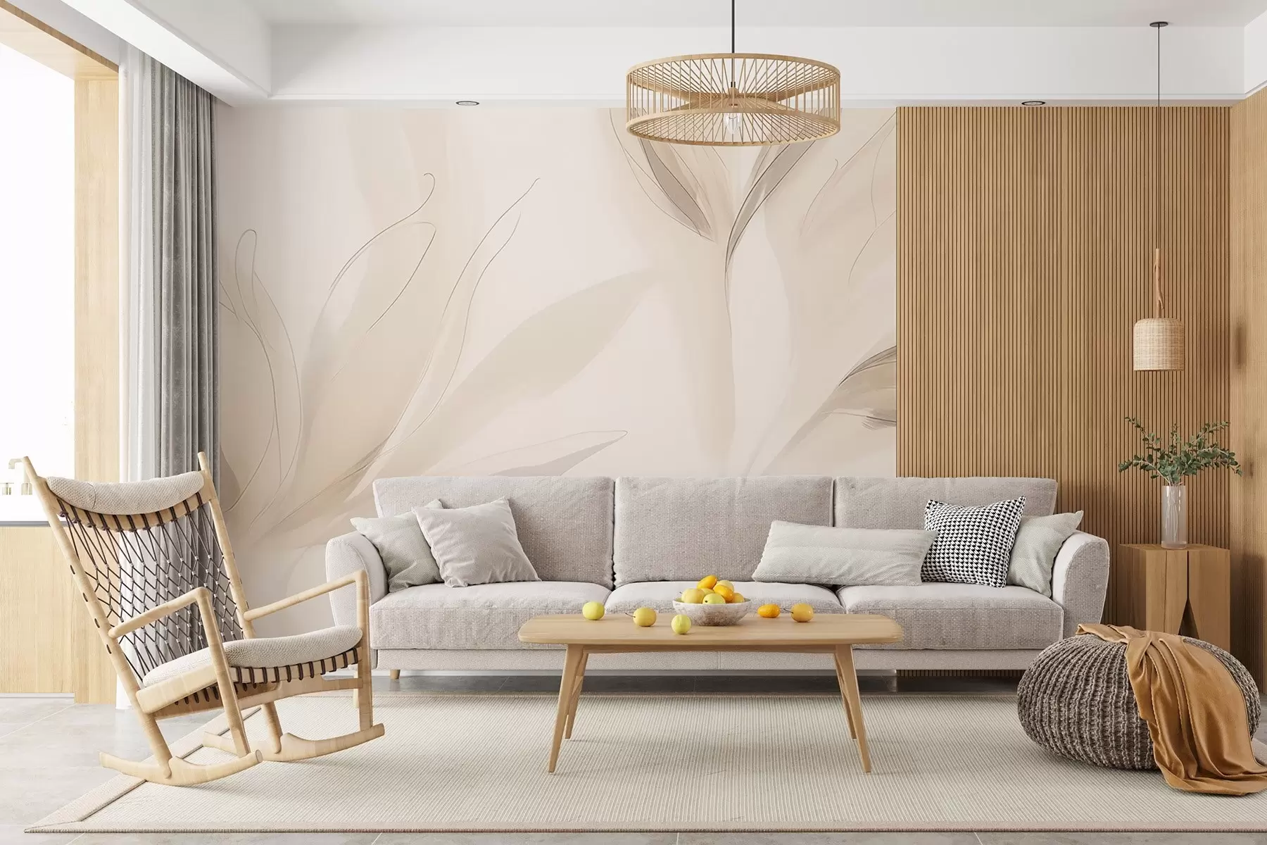 fototapet Lumina frunze abstracte w04243