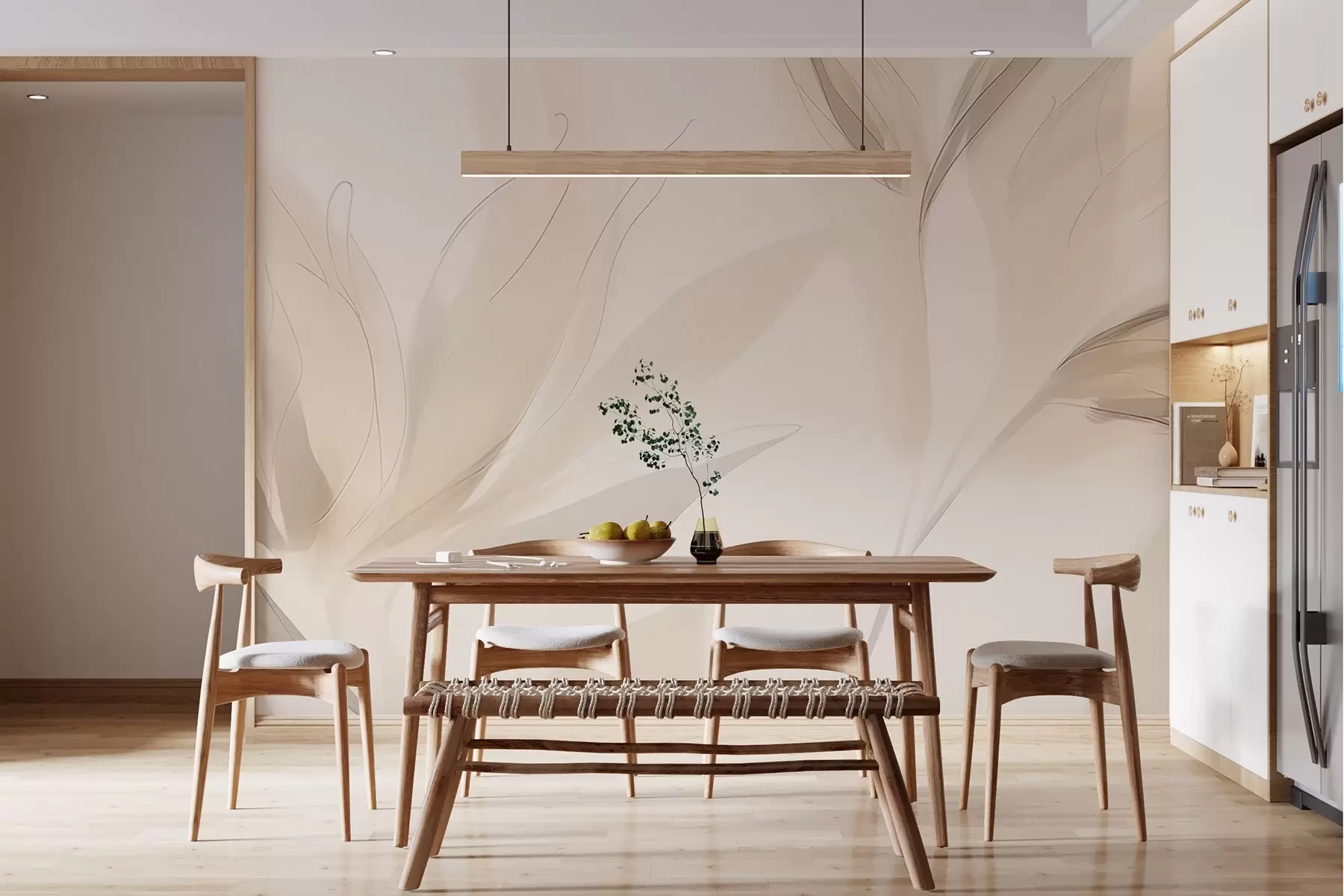 fototapet Lumina frunze abstracte w04243