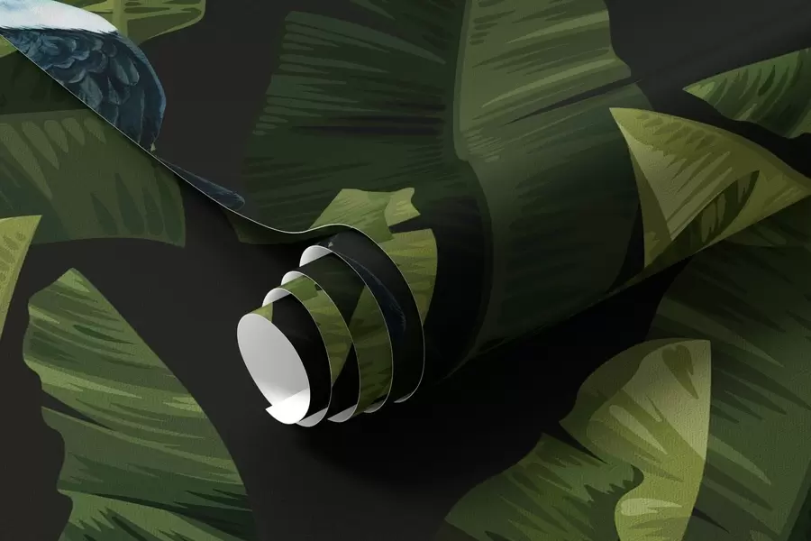 fototapet Toucan în frunze tropicale a00415