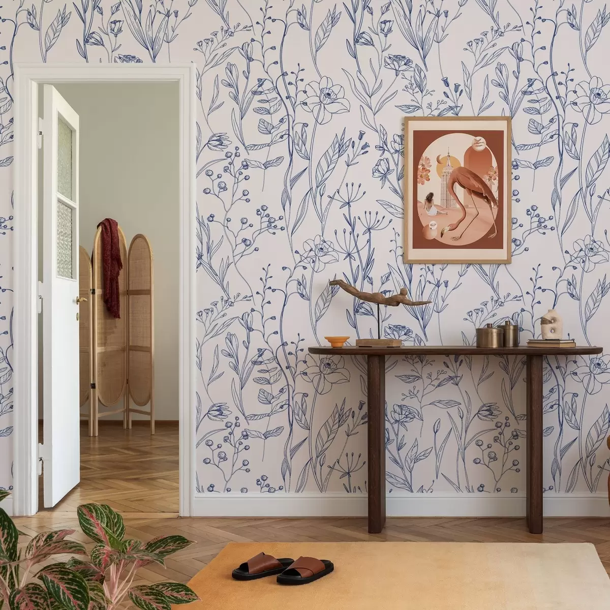 Wallpaper Flori sălbatice minimaliste